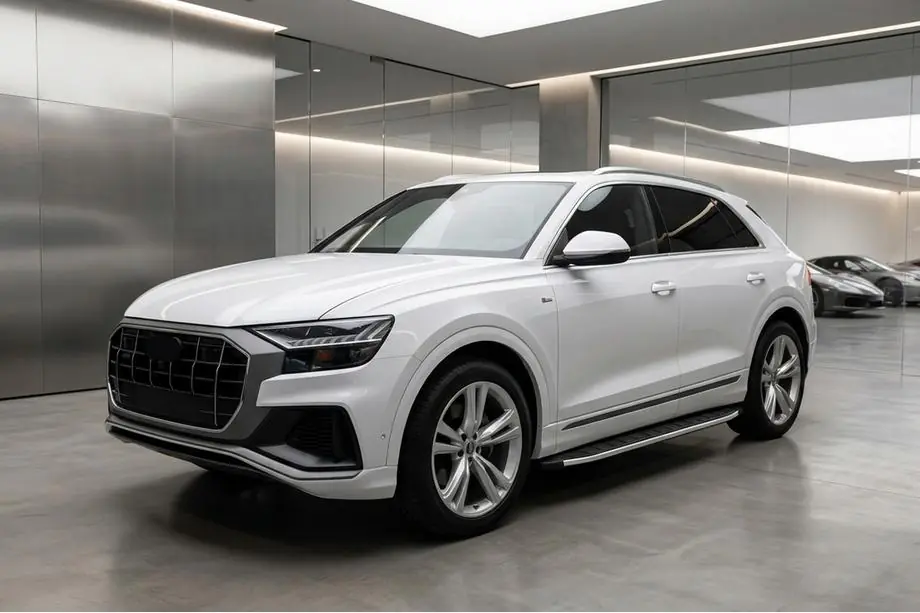 Audi Q8 2018– Sidosteg Maya V2 (2 st, aluminium) Image