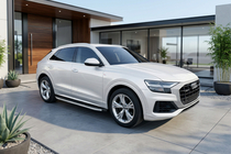 Audi Q8 2018– Sidosteg Fullmond (2 st, aluminium) foto 2