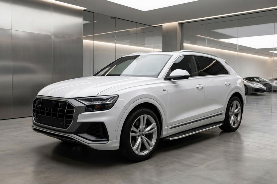 Audi Q8 2018– Sidosteg Fullmond (2 st, aluminium) Image