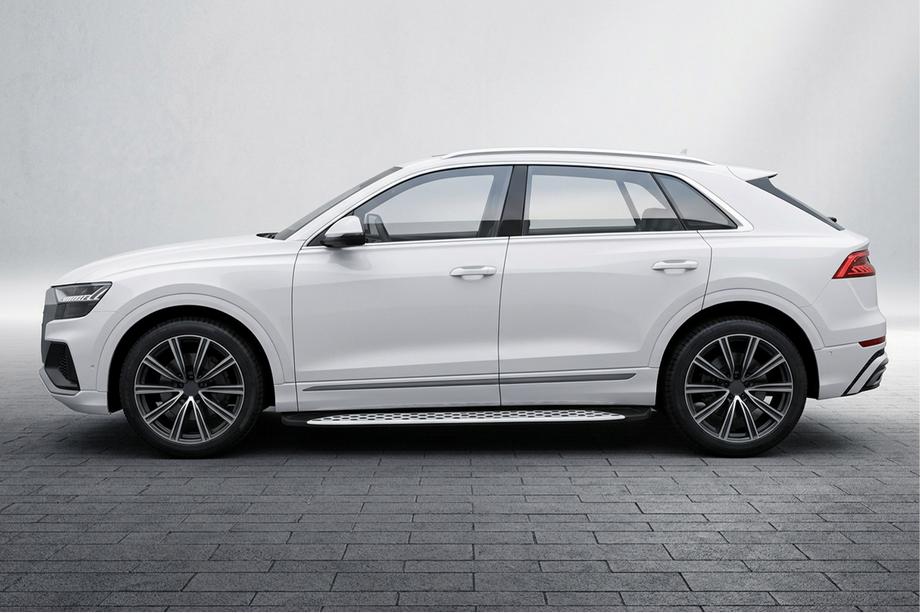 Audi Q8 2018– Sidosteg Shining V1 (2 st, aluminium) Image