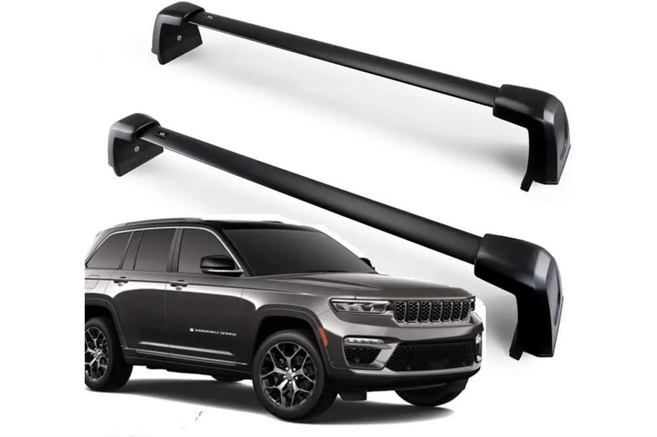 Jeep Grand Cherokee WL 2021– Takräcke (lastbågar) för integrerade takrails OEM (2 st) Svart Foto 2