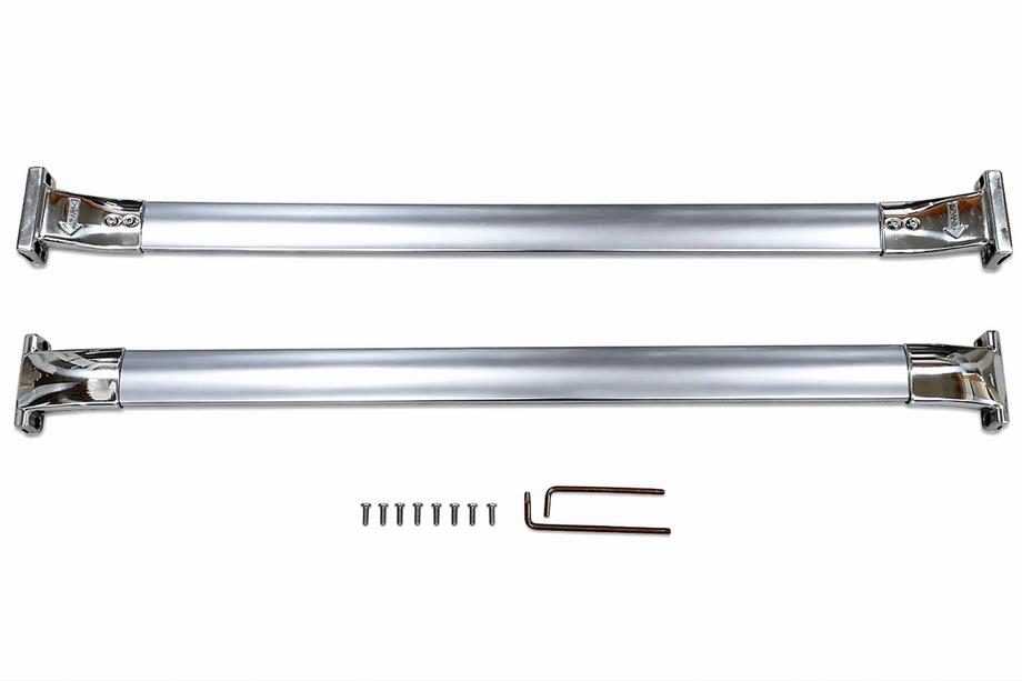 Lexus LX570/450d 2008–2022 Takräcke (lastbågar) för integrerade takrails OEM (2 st) Krom Foto 3