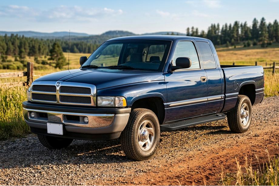 Dodge RAM (BR/BE) 1994–2002 Sidosteg Allmond Black (2 st, aluminium) Image