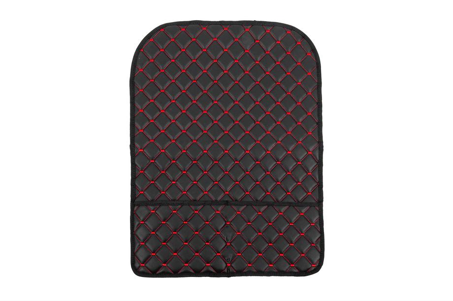 Sätesorganiserare för ryggstöd i velour (1 st, svart med röd söm) Foto 1