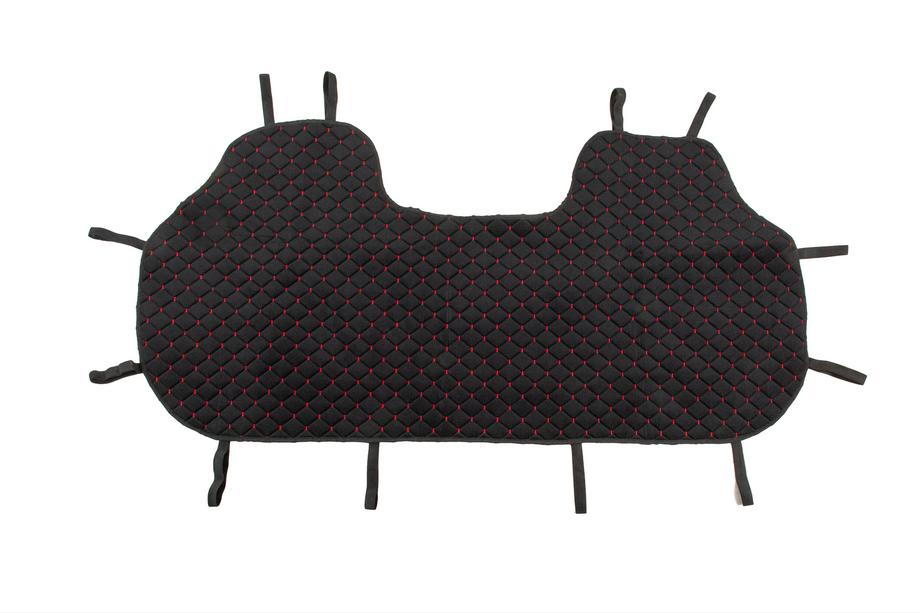 Sätesskydd för baksäte Velour (set, svart med röd söm) Foto 2