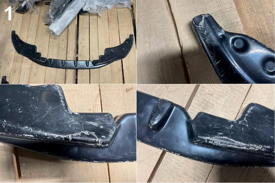 BMW 4-serien G22/23/26 2020– Rea Främre läppspoiler DPT V-1 (för G22/G23, svart högblank) Foto 2