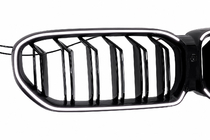 BMW 5-serien G30/G31 2017–2023 M-Look V1 LED njurgrill (2021-2023, blanksvart) foto 5