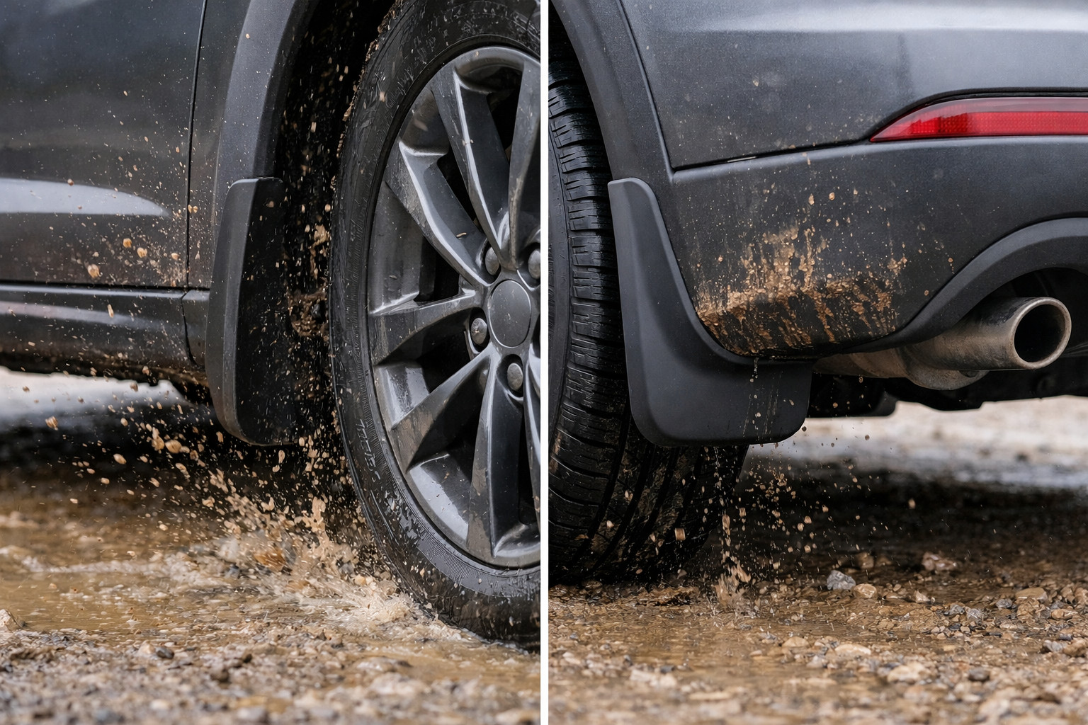 Främre eller bakre stänkskydd: vad är viktigast att montera först?