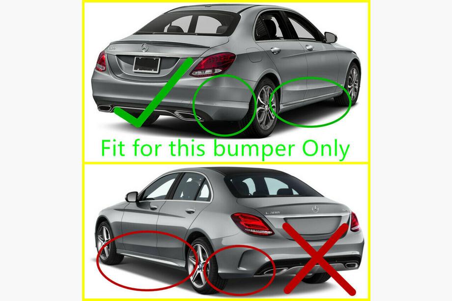 Mercedes C-class W205 2014–2021 Bakre stänklappar Premium (för Base, 2 st) Foto 2