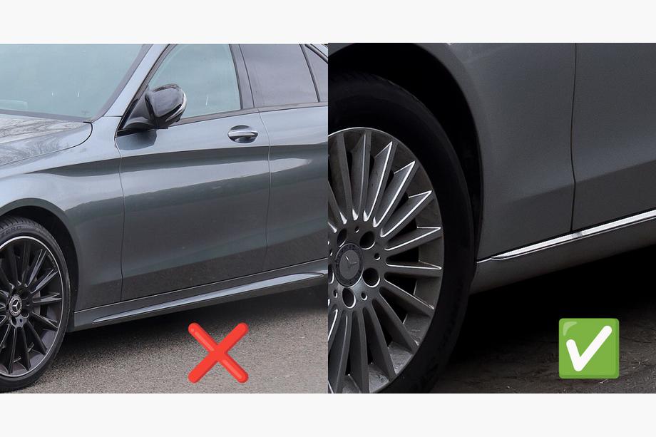 Mercedes C-class W205 2014–2021 Premium stänkskydd fram (för Base, 2 st) Foto 2