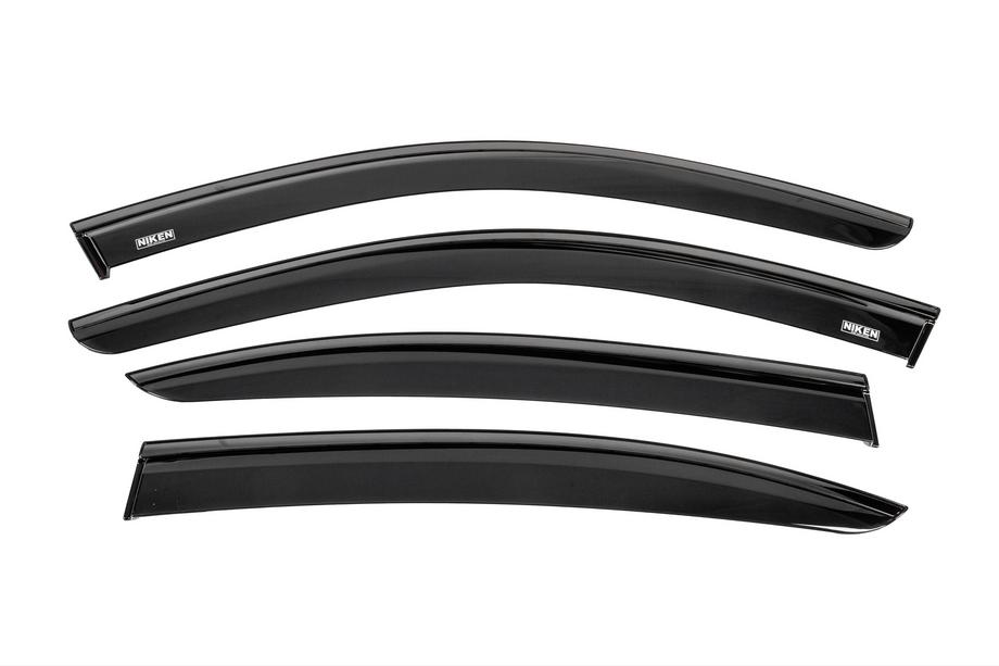 BMW 3-serie E90/E91 2005–2011 Vindavvisare med svart list Niken Luxury (4 st) Image