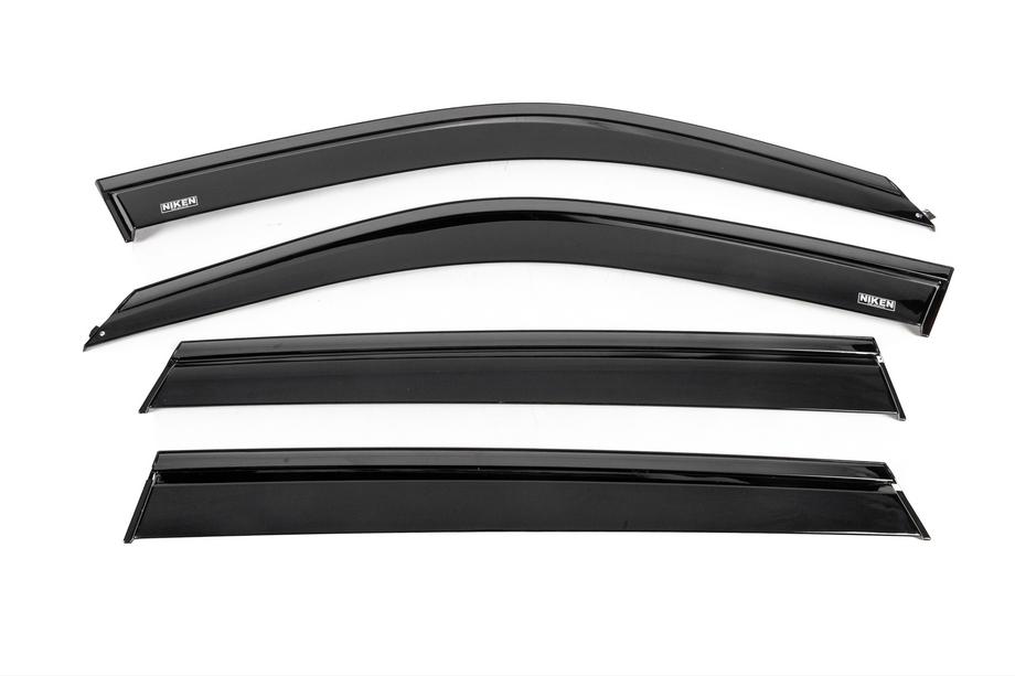 BMW X5 E70 2007–2013 Vindavvisare med svart list Niken Luxury (4 st) Image