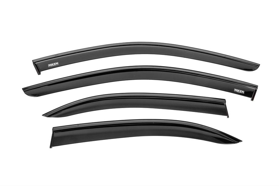Mercedes C-klass W204 2007–2015 Vindavvisare med svart list Niken Luxury (4 st) Image