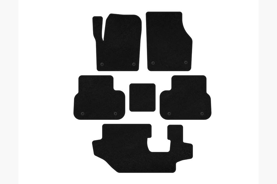 Land Rover Discovery Sport 2014– Textilmattor Deluxe (2014-2019, 3 rader, svart) Image