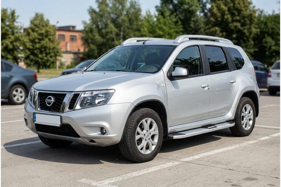Nissan Terrano 2014– Mevsim Grey sidosteg (2 st, aluminium) Image
