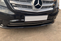 Mercedes Vito/V-klass W447 2014– Gallerinsatser till stötfångargrill (2 st, rostfritt) Vito personbil (krom) foto 7