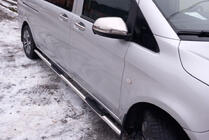 Mercedes Vito/V-klass W447 2014– Spegelskåpor – spegeldel (2 st) OmsaLine - kromad plast foto 4