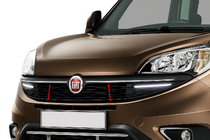 Fiat Doblo II 2010–2022 Rostfria lister till kylargrill (2015↗, 2 st.) foto 1