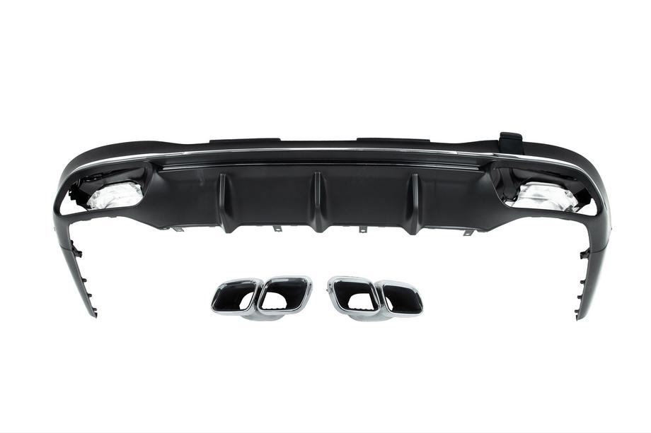 Mercedes S-class W223 2020– Bakre diffuser med AMG S63 Silver avgasändrör Foto 3