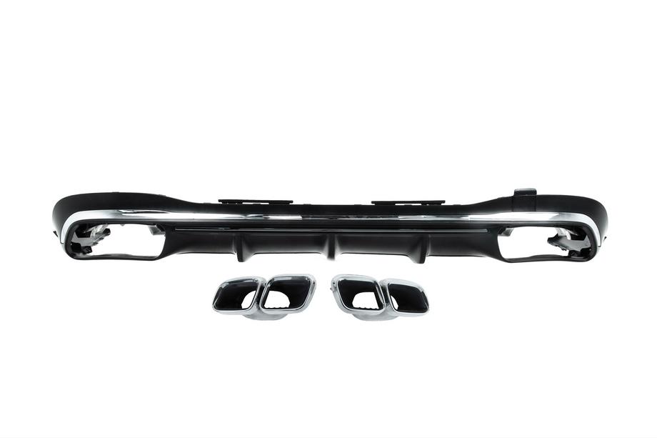 Mercedes S-class W223 2020– Bakre diffuser med AMG S63 Silver avgasändrör Foto 11