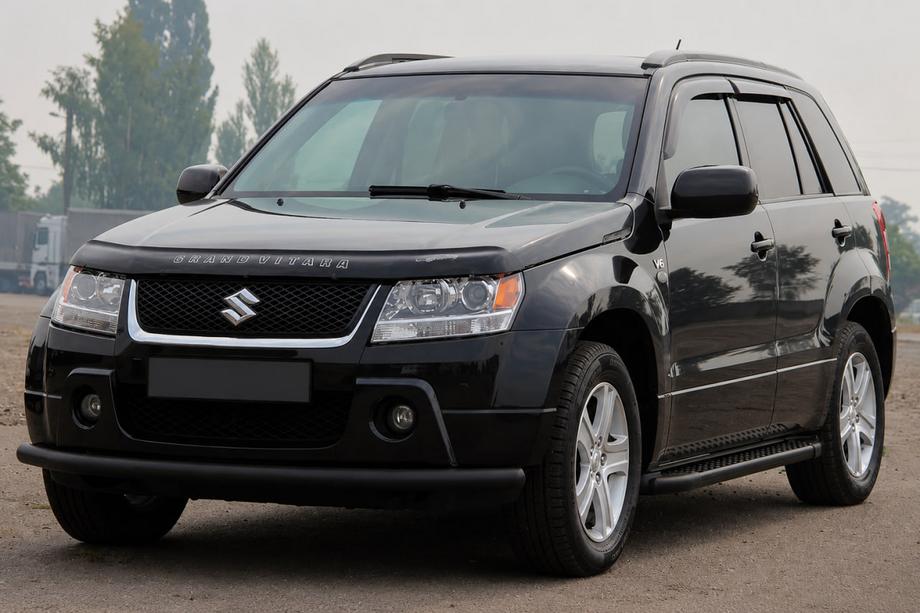 Suzuki Grand Vitara 2005–2017 Främre skyddsbåge ST008 Black (rostfritt stål) Image