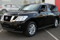 Nissan Pathfinder R51 2005–2014 Dubbel frontbåge Black (rostfritt stål) foto 1