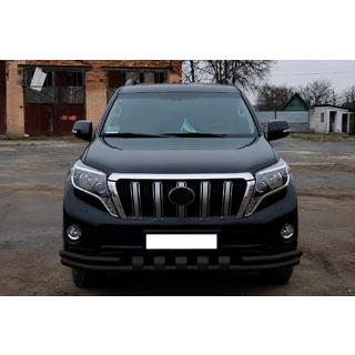 Frontbåge F3-31 Black (rostfritt stål) Toyota Land Cruiser Prado 150 2009–2023 foto 2