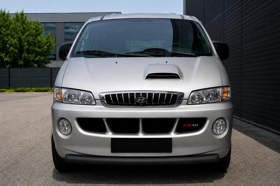 Hyundai H200, H1, Starex 1998–2007 Frontbåge ST008 Black (rostfritt stål) Foto 1