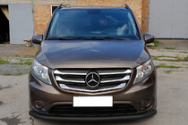 Mercedes Vito/V-klass W447 2014– Frontbåge ST008 Black (rostfritt stål) foto 1