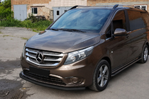 Mercedes Vito/V-klass W447 2014– Frontbåge ST008 Black (rostfritt stål) foto 2