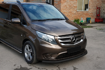 Mercedes Vito/V-klass W447 2014– Frontbåge ST008 Black (rostfritt stål) foto 3