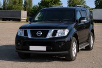 Nissan Pathfinder R51 2005–2014 Frontskydd ST008-1 Black (rostfritt stål) foto 1