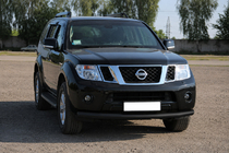 Nissan Pathfinder R51 2005–2014 Frontskydd ST008-1 Black (rostfritt stål) foto 2