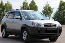 Hyundai Tucson JM 2004– Frontbåge ST014 Black (rostfritt stål) foto 2