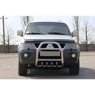 Frontbåge QT007 (rostfritt stål) Mitsubishi Pajero Sport 1996–2007 foto 1