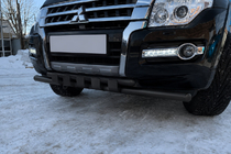 Mitsubishi Pajero Wagon IV 2006–2021 Frontskydd ST015 Black (rostfritt stål) foto 2
