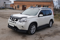 Nissan X-trail T31 2007–2014 Frontskydd ST015 Black (rostfritt stål) foto 2