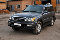 Lexus LX470 1998–2007 Frontskydd ST015 Black (rostfritt stål) foto 3
