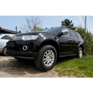 Frontskydd ST015 Black (rostfritt stål) Mitsubishi Pajero Sport 2008–2015 foto 1
