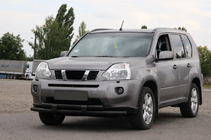 Nissan X-trail T31 2007–2014 Främre skydd ST015/2 Black (rostfritt stål) foto 2