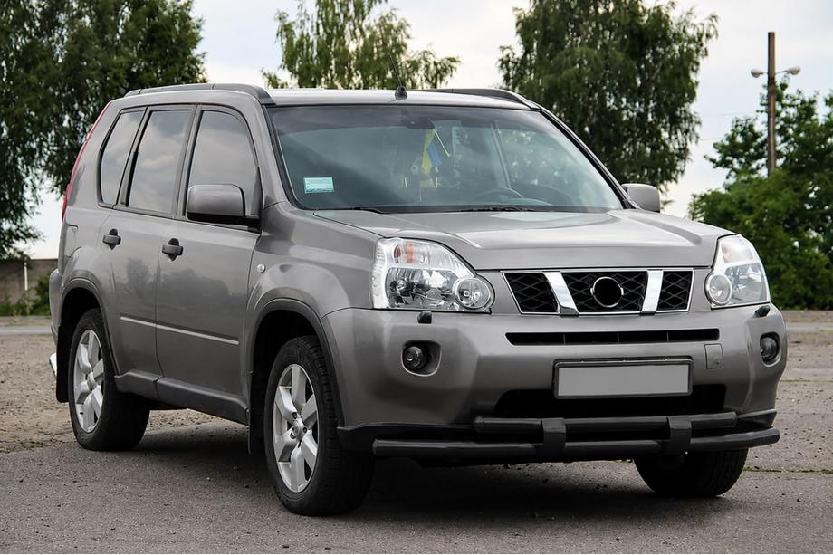 Nissan X-trail T31 2007–2014 Främre skydd ST015/2 Black (rostfritt stål) Image