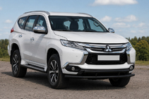Mitsubishi Pajero Sport 2015– Frontskydd ST016 Black (rostfritt stål) foto 1