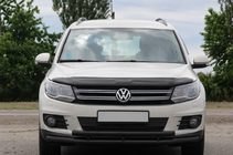 Volkswagen Tiguan 2007–2016 Frontskydd ST016 Black (rostfritt stål) foto 1