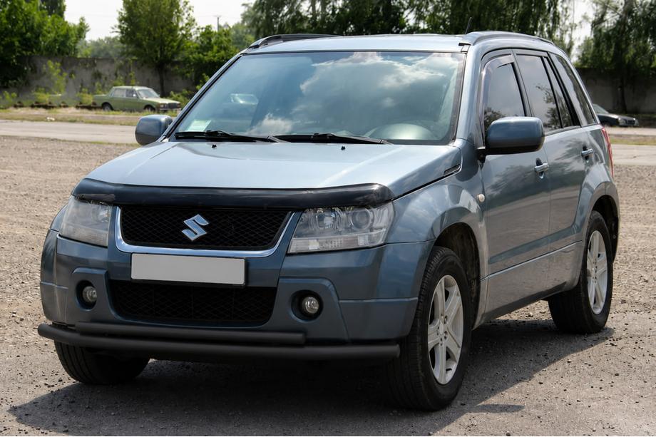 Suzuki Grand Vitara 2005–2017 Främre dubbelbåge 60/42 mm svart (rostfritt stål) Image