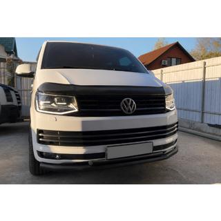 Främre dubbelt frontskydd ST011 Black (rostfritt stål) Volkswagen T6 2015–2024 foto 1