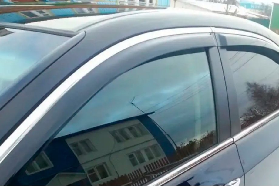 Lexus LS 2007–2017 Vindavvisare för sidorutor med kromlist Long (HIC, 4 st) Foto 2