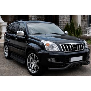 Främre skyddsbåge ST011 Black (rostfritt stål) Toyota Land Cruiser Prado 120 2002–2009