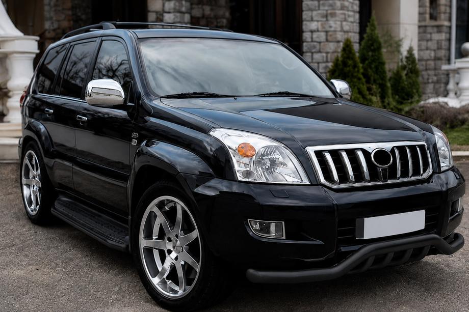 Toyota Land Cruiser Prado 120 2002–2009 Främre skyddsbåge ST011 Black (rostfritt stål) Foto 1
