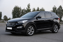 Hyundai Santa Fe 3 2012–2018 Frontbåge ST014 Black (rostfri) foto 2