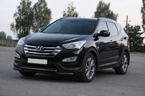 Hyundai Santa Fe 3 2012–2018 Frontbåge ST014 Black (rostfri) foto 4